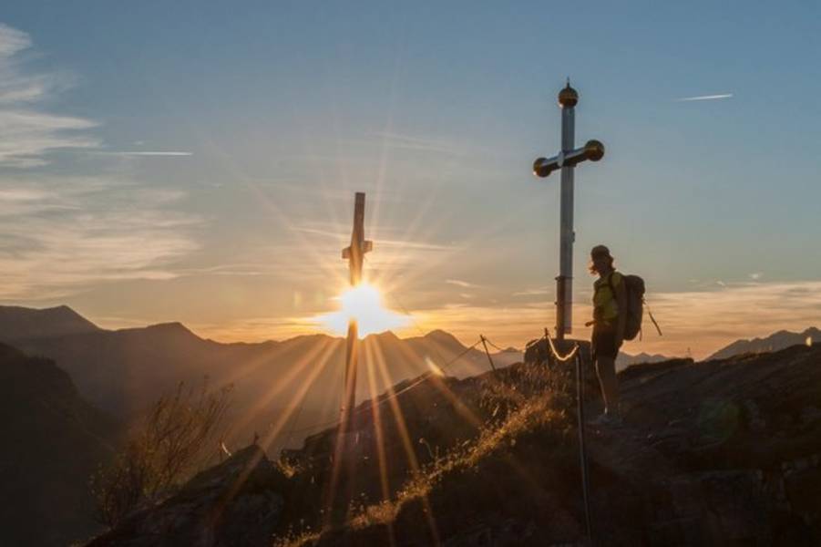Auf dem Gipfel des Kranzhorns