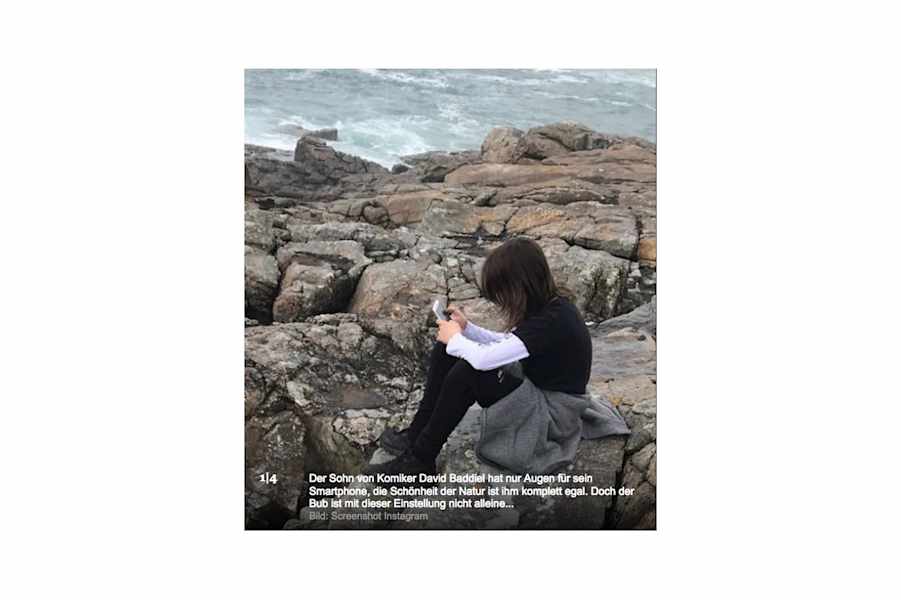 David Baddiel postete ein Bild seines Sprosses