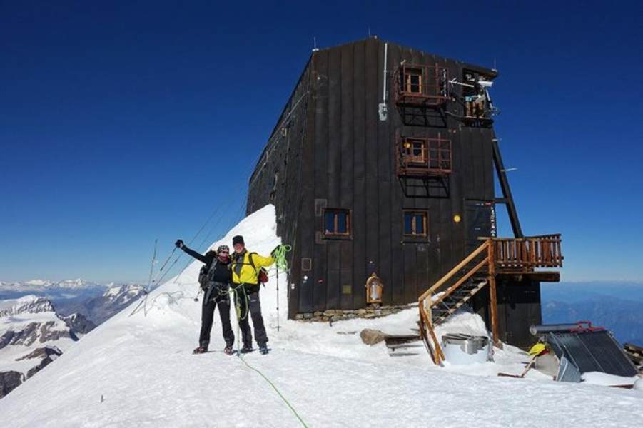 Ankunft auf dem Rifugio Margeritha