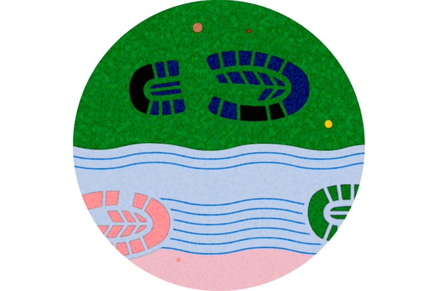 Wandern Spuren in der Natur