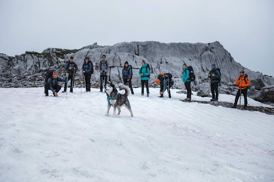 Schnee auf Alpenüberquerung