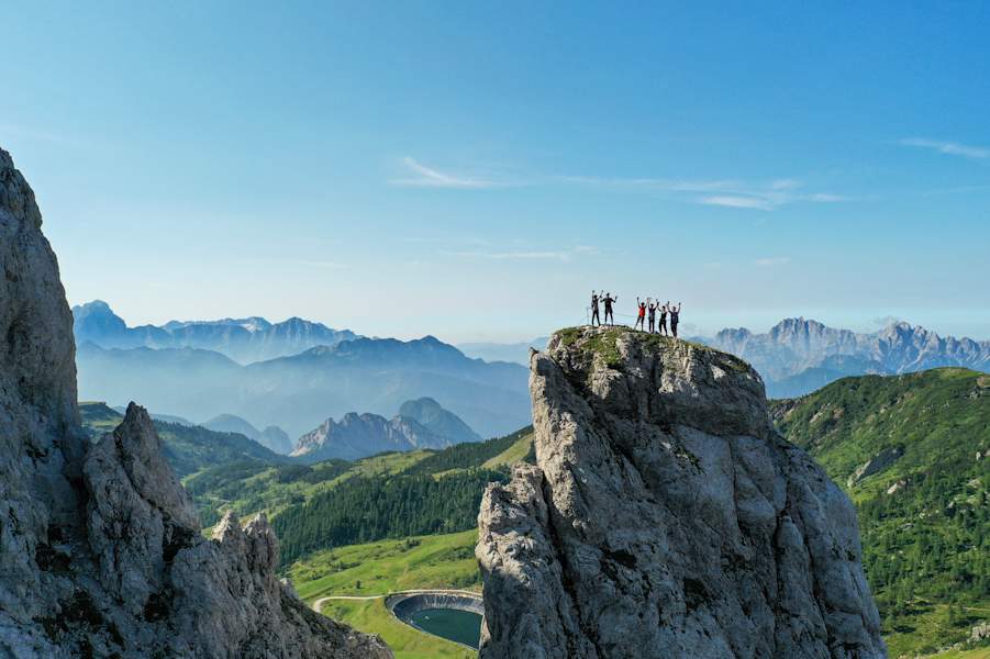 Ausblick vom Klettersteig Däumling am Nassfeld