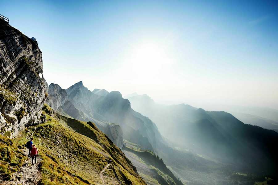 Pilatus in der Schweiz: Abstieg nach Kriens
