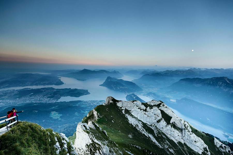 Pilatus in der Schweiz: Blick auf den Vierwaldstättersee