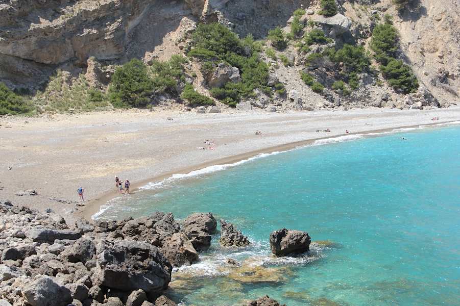 Blick auf die Platja des Coll Baix