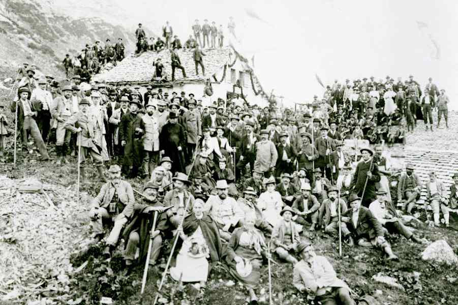 Die Eröffnung der Ravensburger Hütte im Jahr 1894 in Vorarlberg