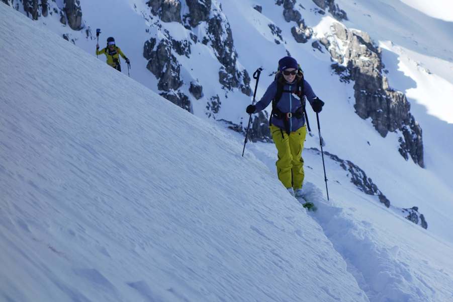 Aufstieg im Pulver auf den Hohen Burgstall