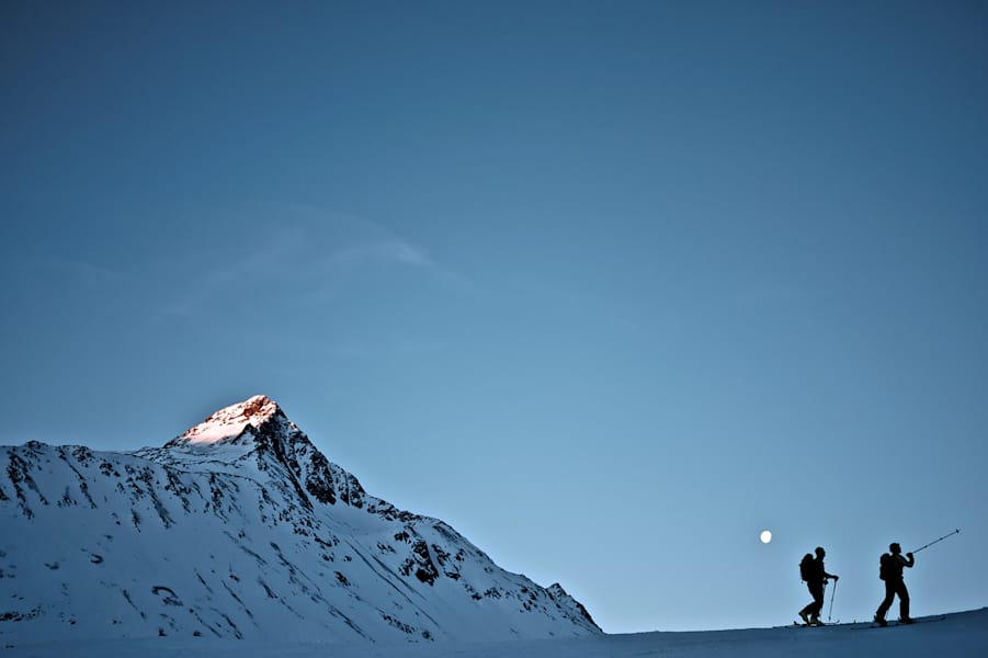 Unser Social Media-Experte Simon Schöpf unterwegs Richtung Wildspitze
