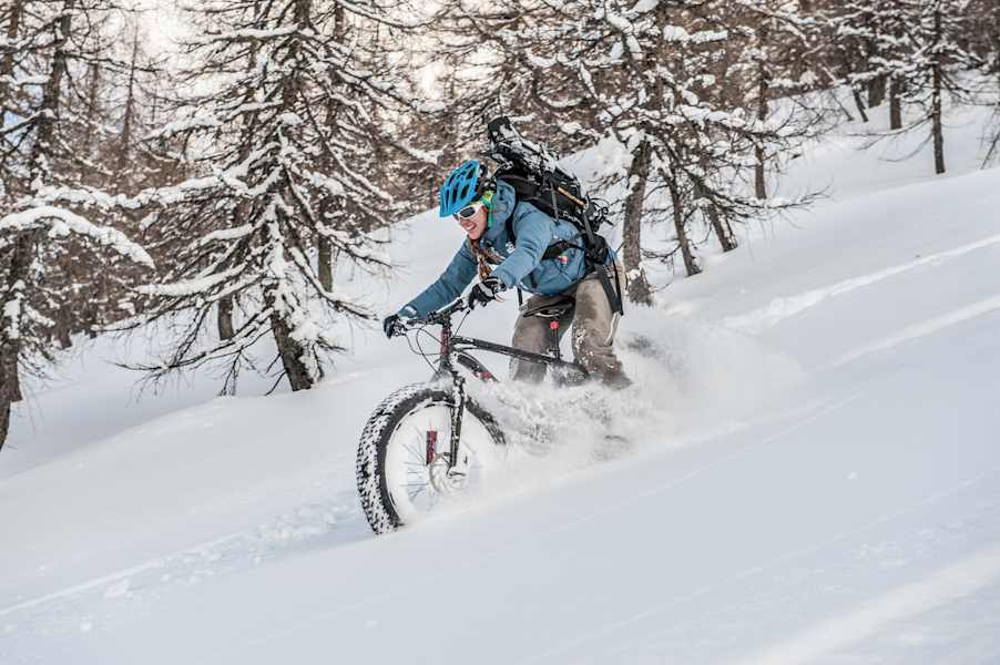 ... und bei der Fatbike-Action im Winter