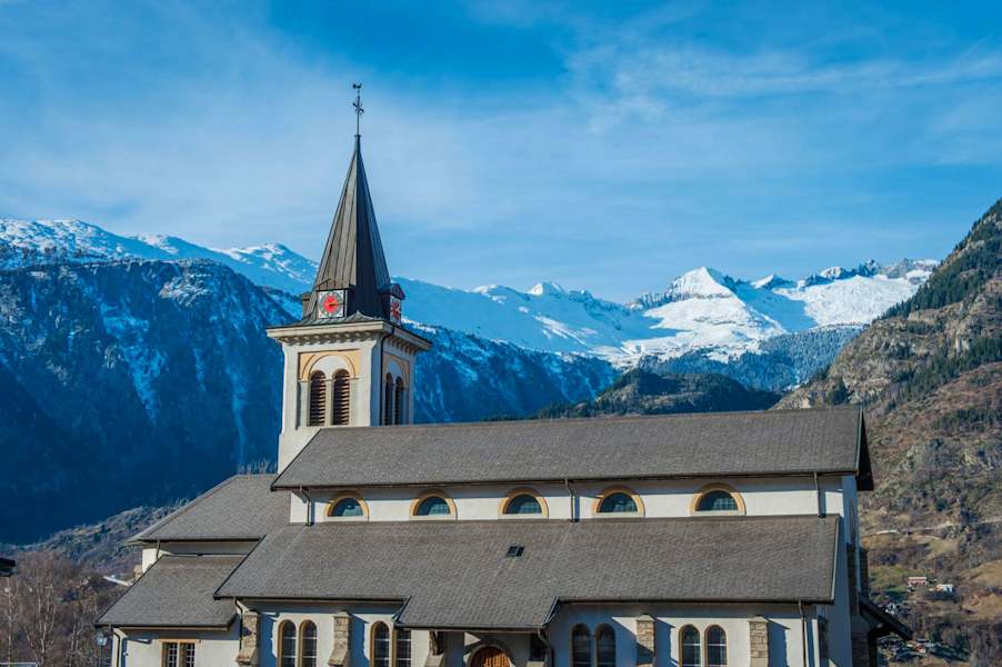Rundweg Brigerberg im Wallis: Kirche in Ried-Brig