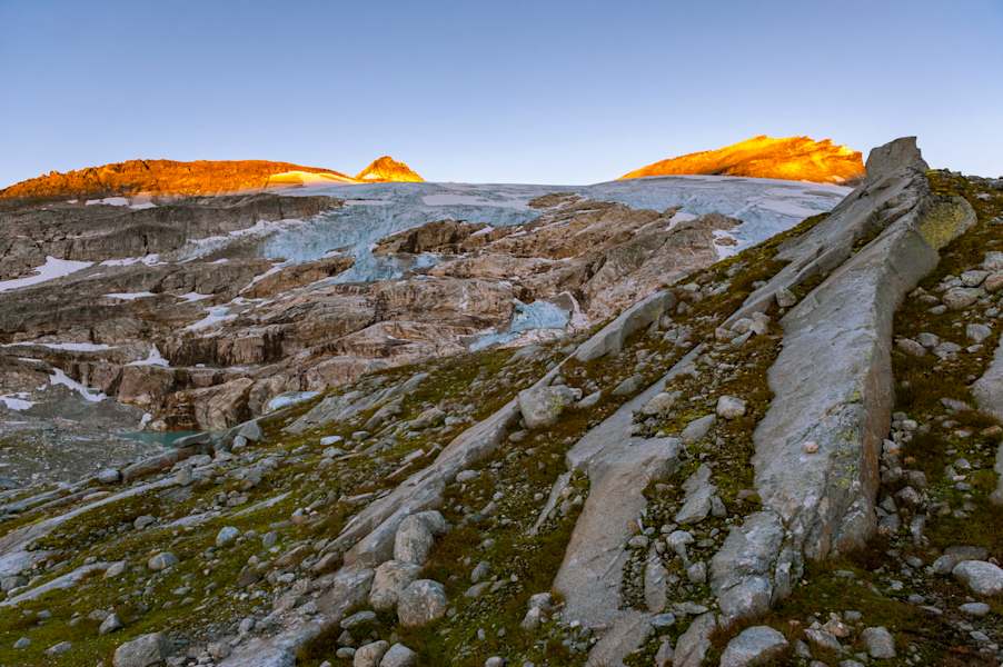 Gletscherschliff unter der Granatspitze und dem Stubacher Sonnblick 