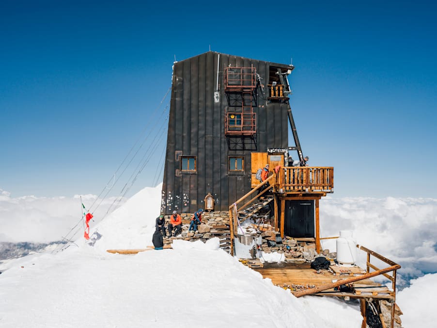 Die Margheritahütte ist die höchstgelegene Hütte und das höchstgelegene Gebäude Europas.