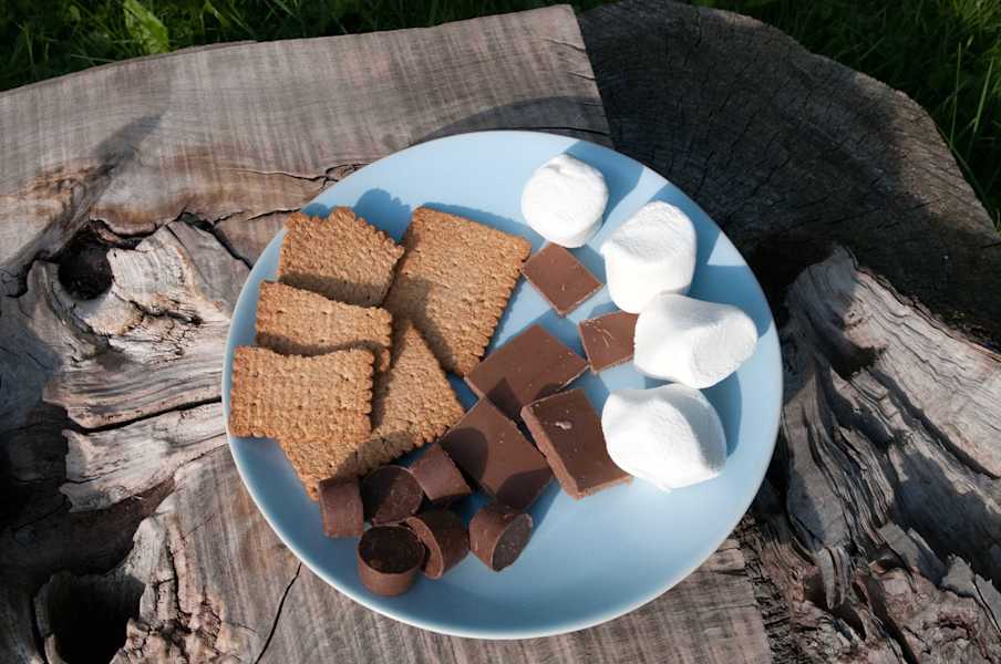 Zutaten für ein ein S'mores