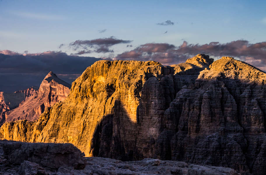Sonnenuntergang in den Dolomiten