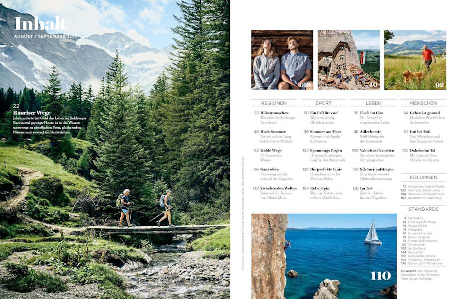 Bergwelten Magazin: Inhalt – August/September 2017