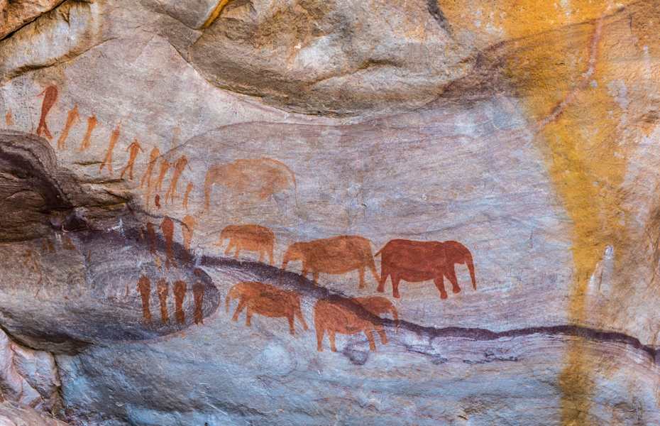 Uralte Felsmalereien im Truitjies-Tal (Cederberg Mountains)