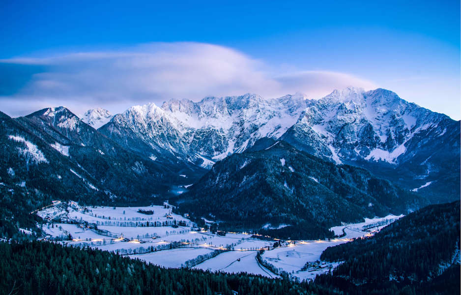Bergsteigerdorf Jezersko Slowenien