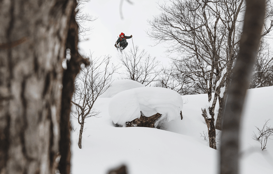 Daniel Maurer mit einem massiven Pillowdrop oberhalb Kiroros