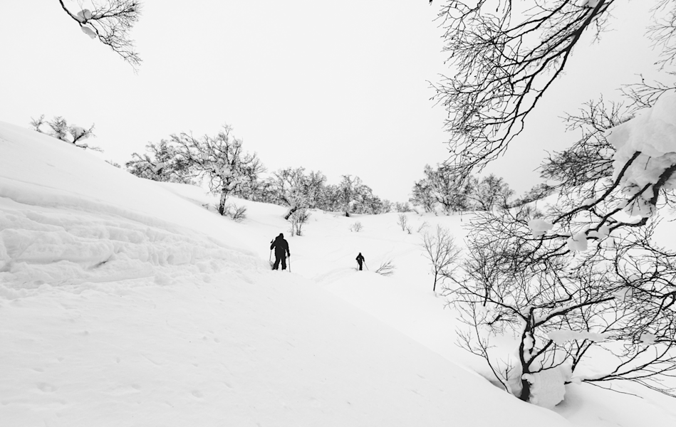 DAs Prozedere ist immer dasselbe: Anfellen, rauf stapfen, verschnaufen und im Anschluss abtauchen