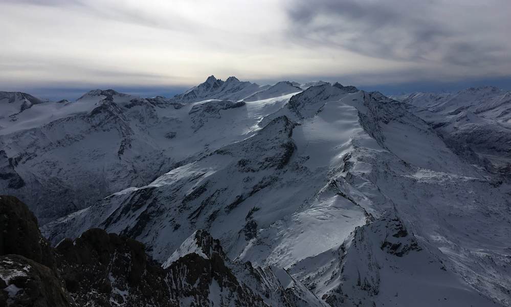Blick von Kitzsteinhorn auf Großglockner