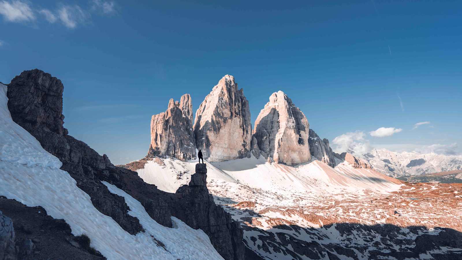 Spektakuläre Naturkulisse: Die Drei Zinnen in den Dolomiten