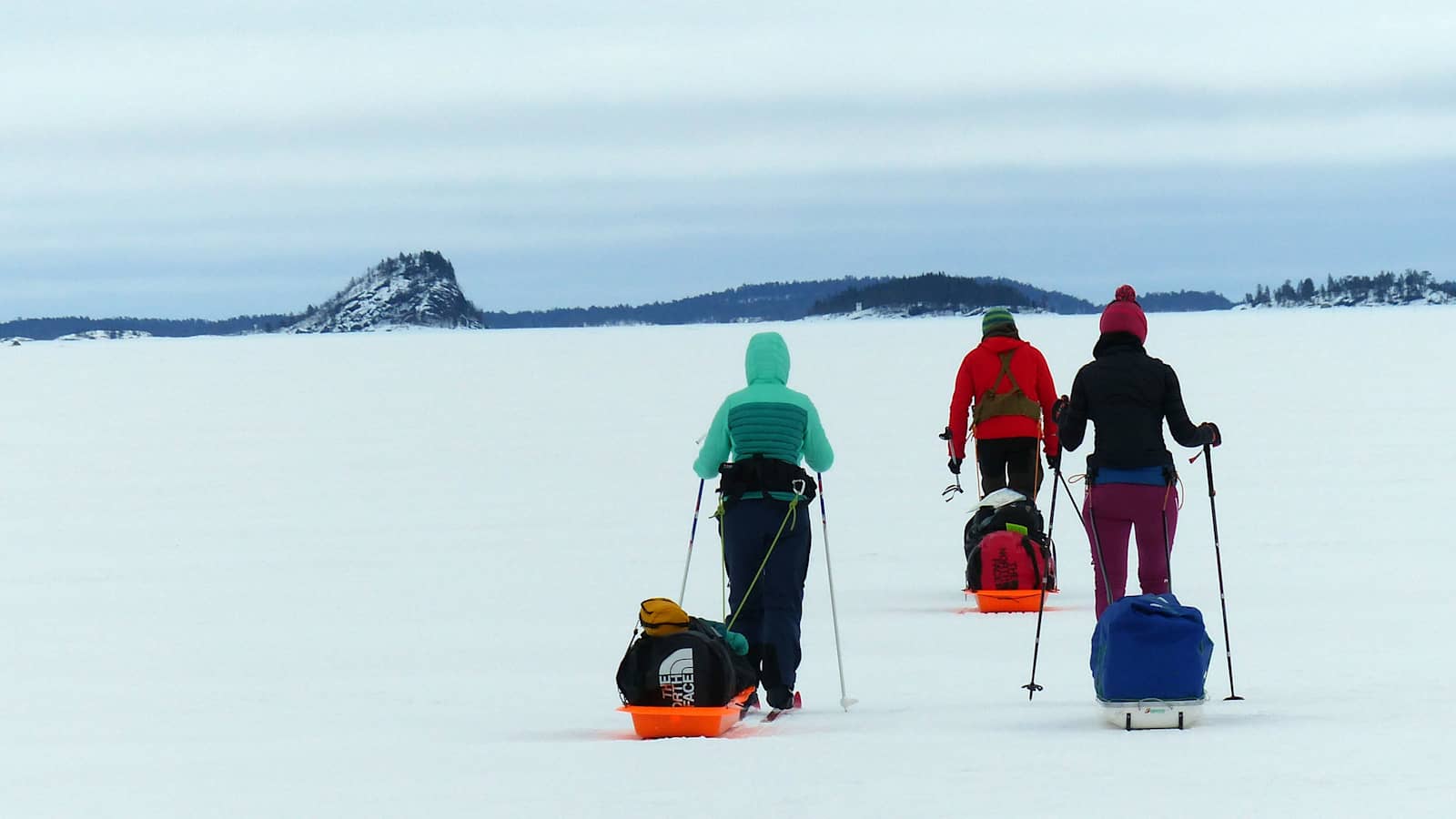 Skiwandern Inarisee Lappland