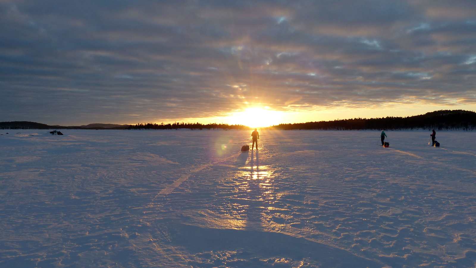 Skiwandern Inarisee Lappland