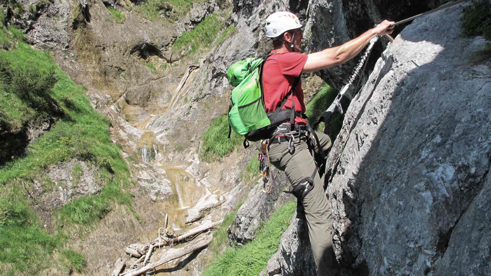 Hausbachfall-Klettersteig in Bayern