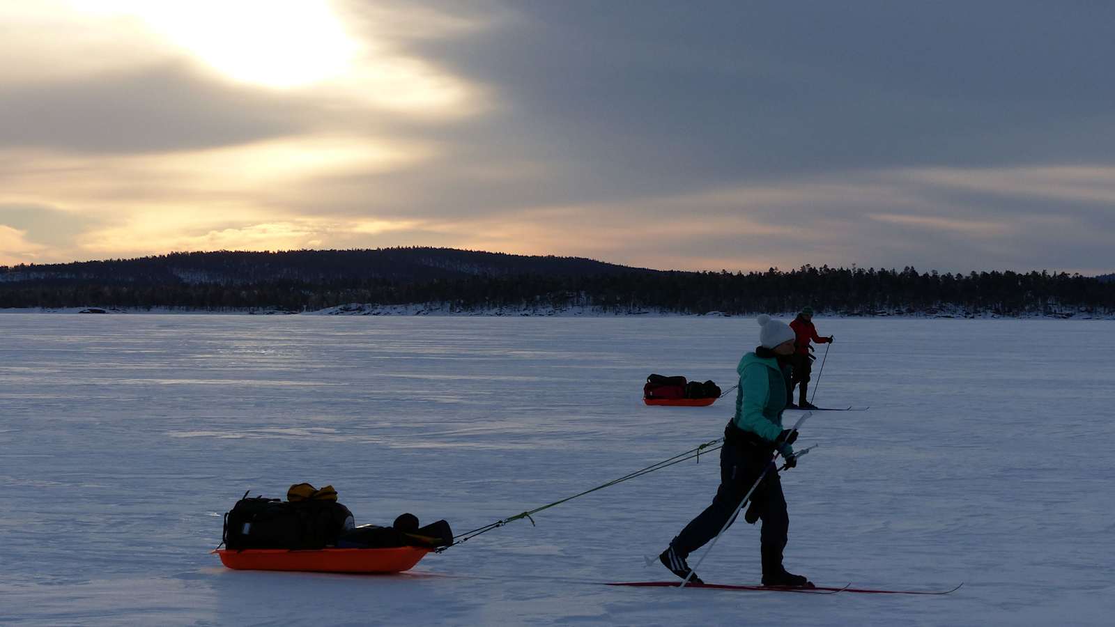 Skiwandern Inarisee Lappland