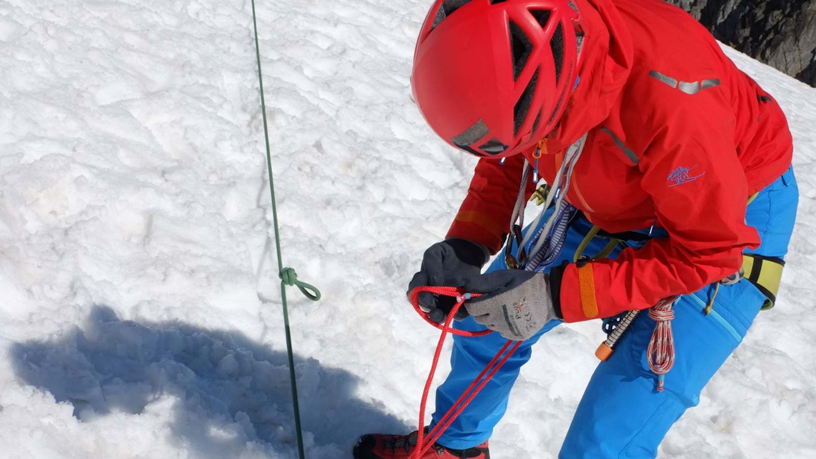 Spaltenrettung am Gletscher: Mannschaftszug