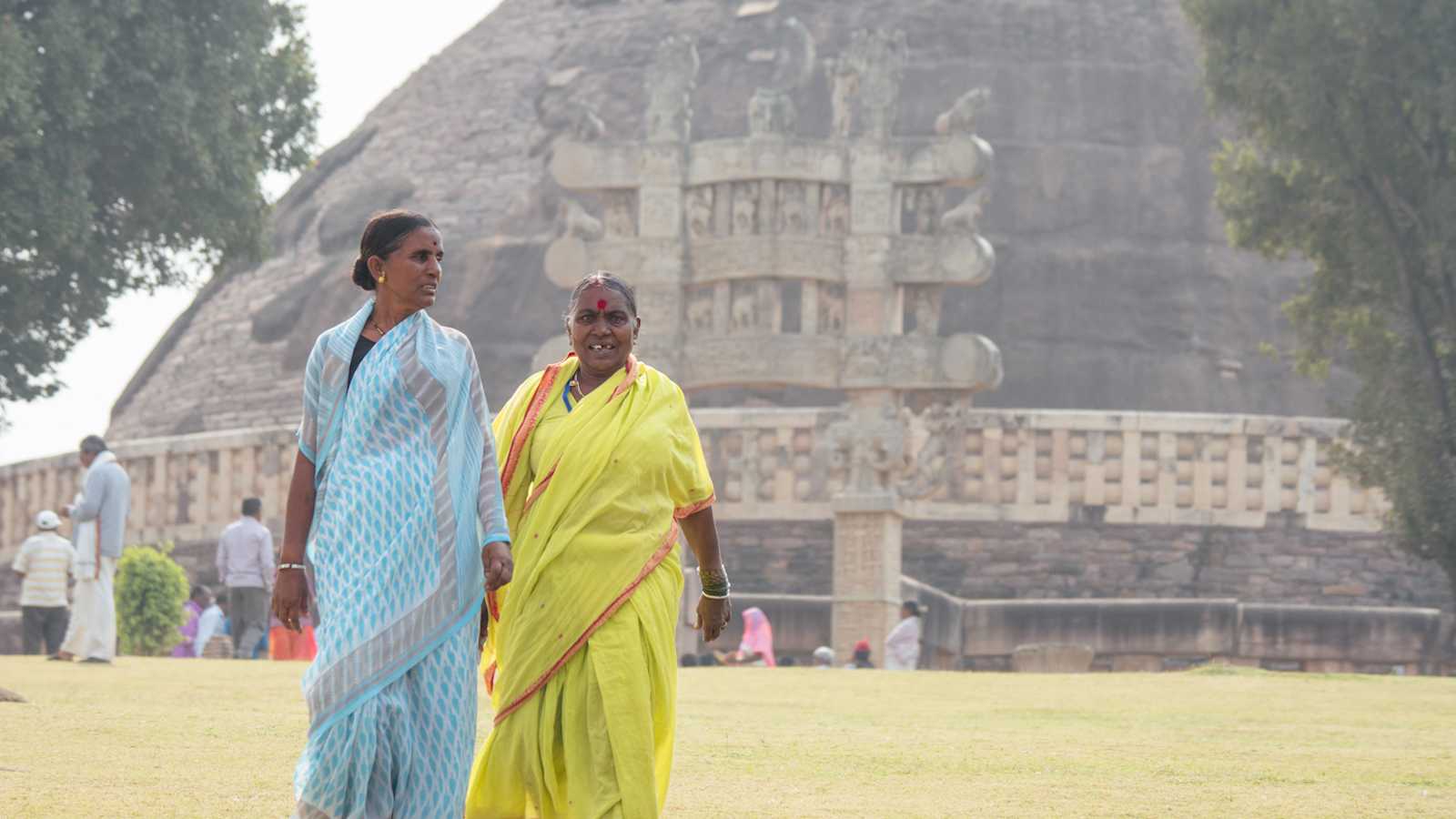 UNESCO Weltkulturerbe: Das Buddhistische Heiligtum Sanchi nahe Bhopal, 2.500 Jahre alter Sandstein