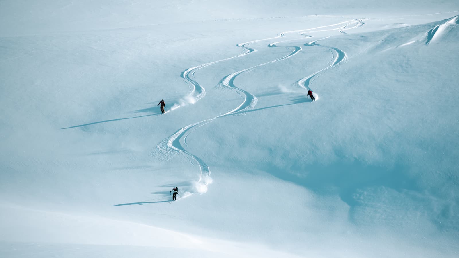 Tiefschneeabfahrt Skitouren