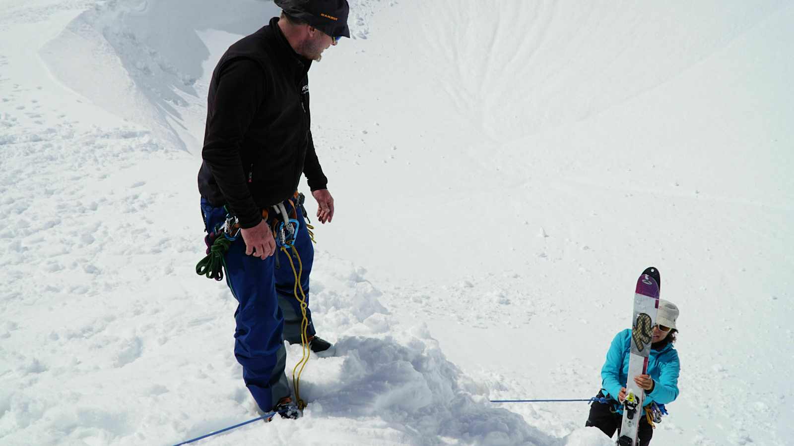 Spaltenrettung am Gletscher: Mannschaftszug