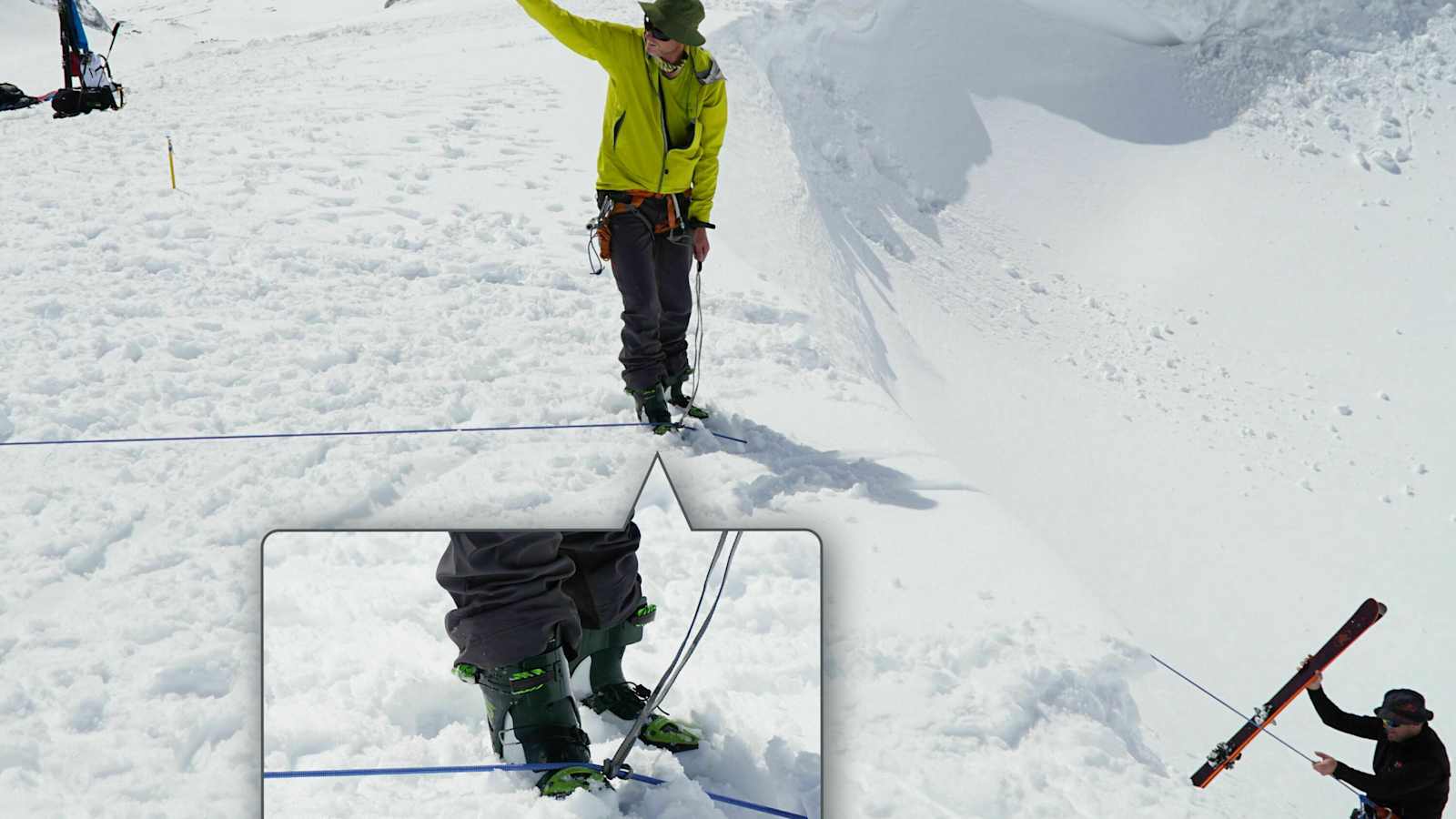 Spaltenrettung am Gletscher: Mannschaftszug