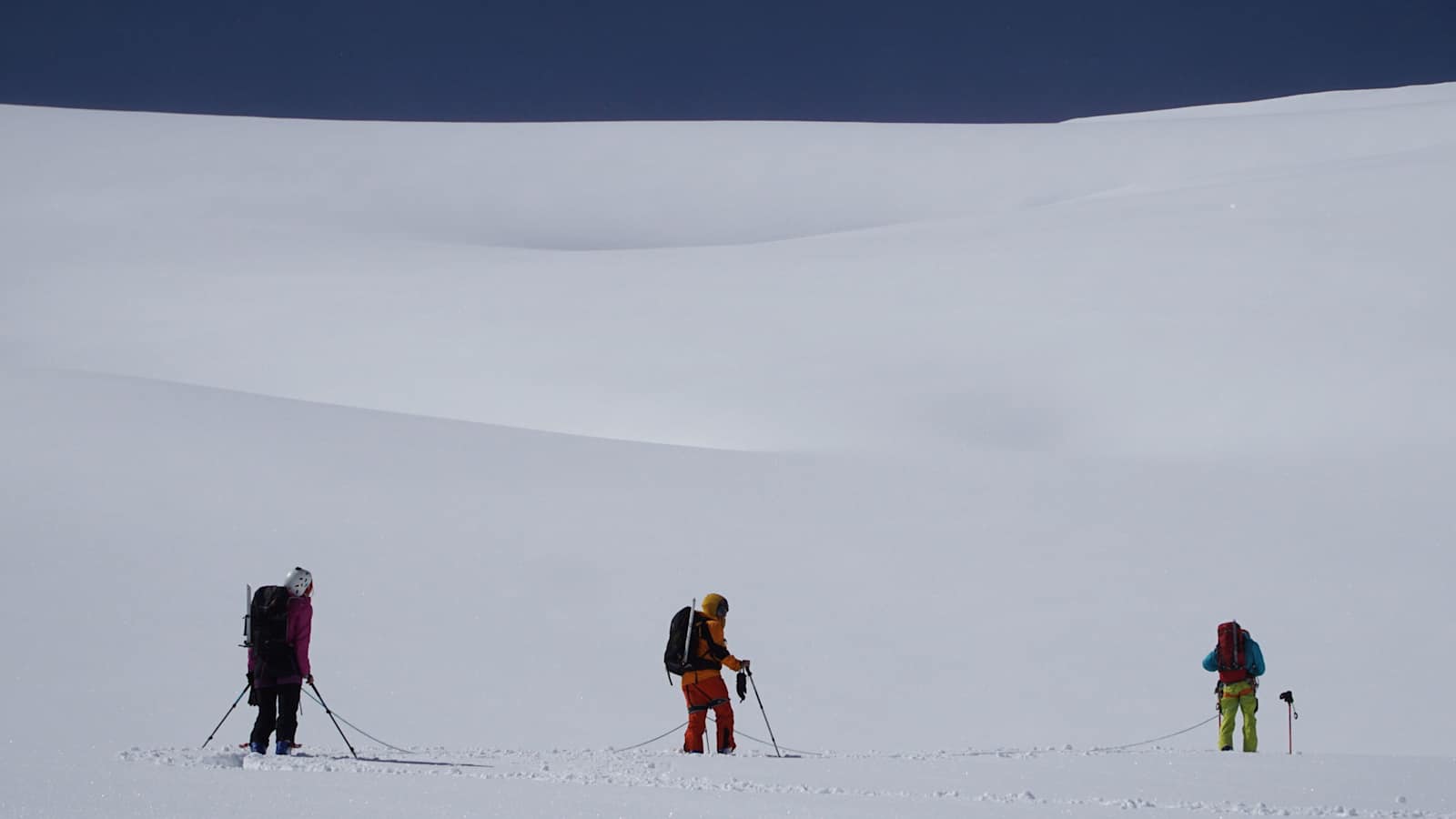 Skihochtour am Gletscher: Abstände