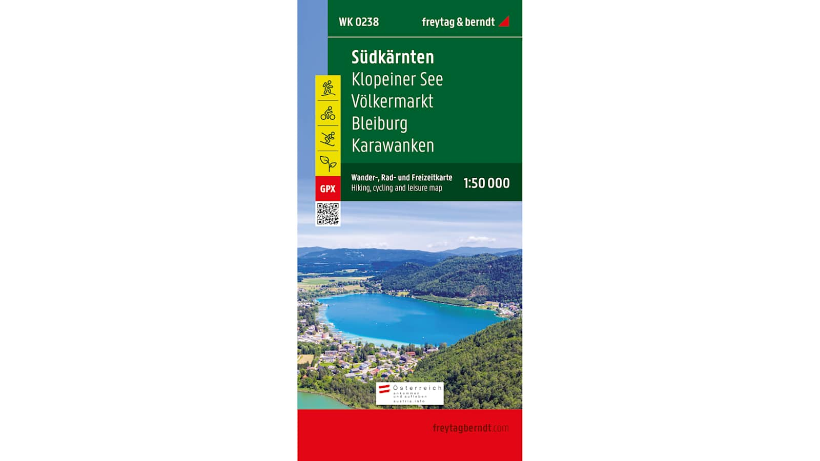 Die Wanderkarte Südkärnten im Maßstab 1:50.000 ist der ideale Begleiter für Ausflüge, Wanderungen und Radtouren in der Urlaubsregion Südkärnten-Klopeiner See.