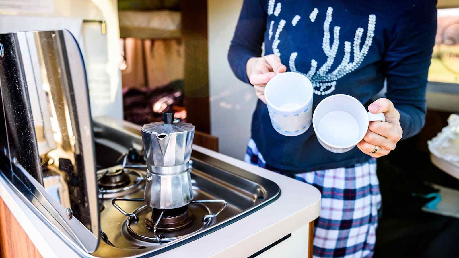 Kaffe im Campervan