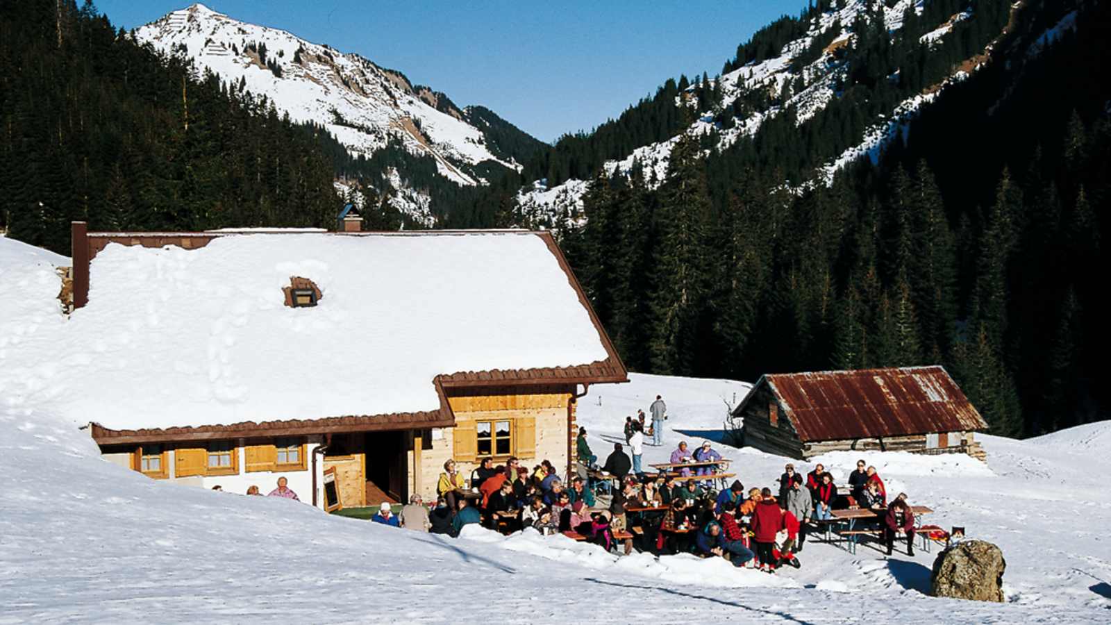 Auf der Bärgunthütte im Allgäu