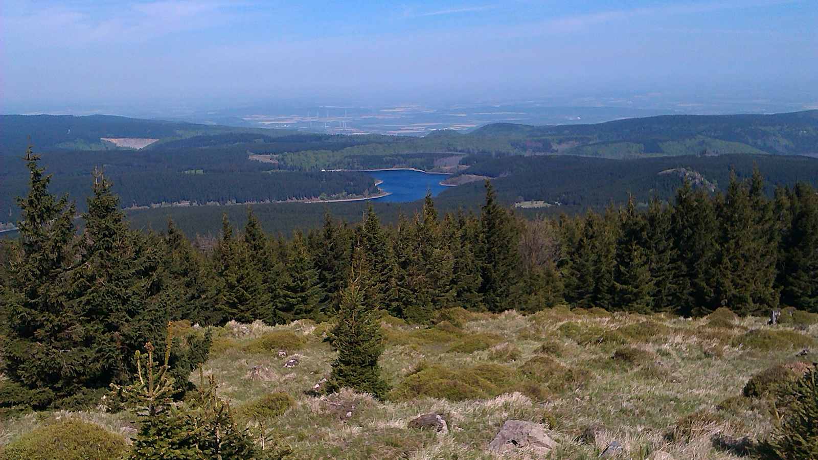 Der Blick vom Brocken auf Sachsen-Anhalt 