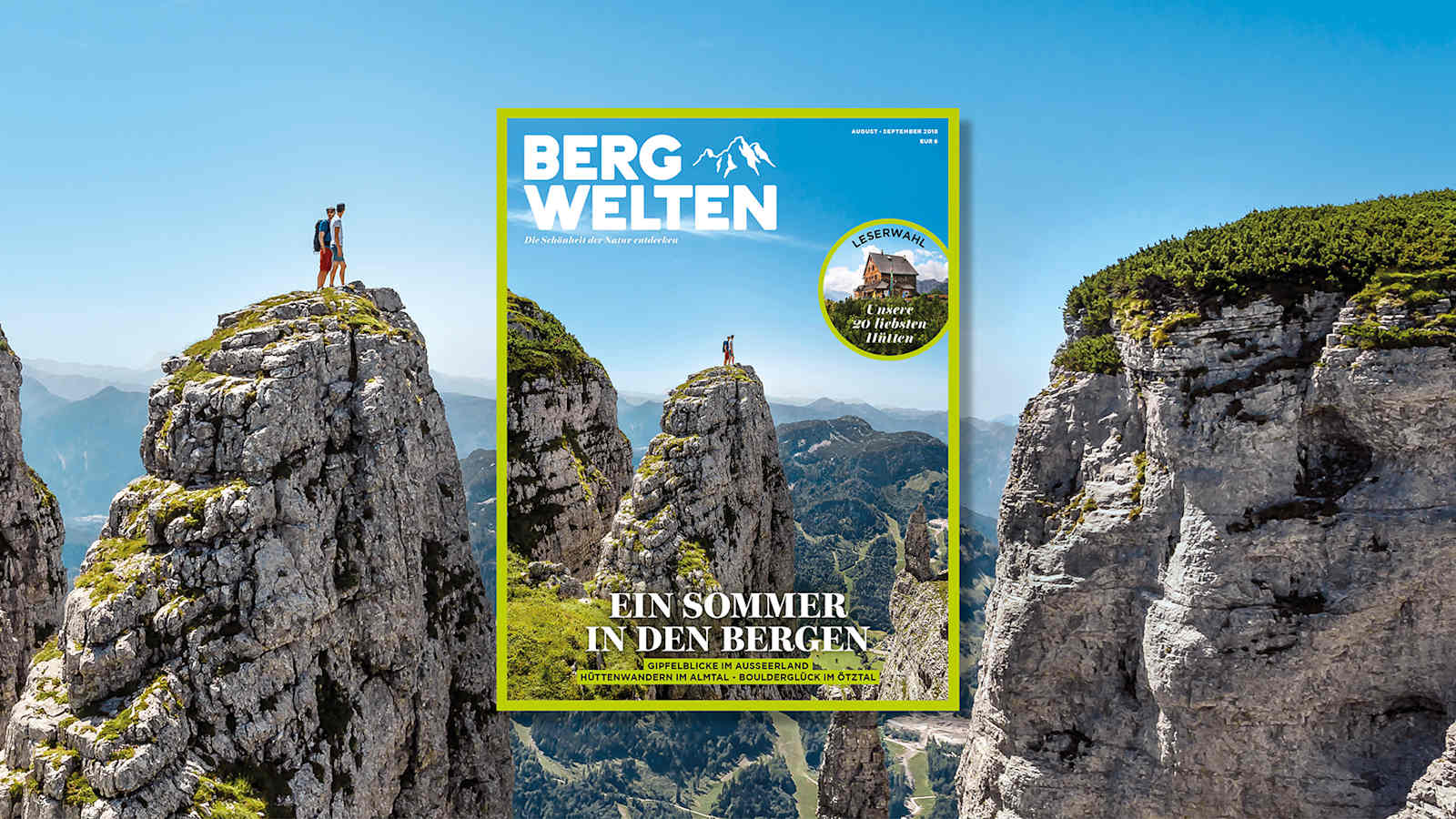 Das aktuelle Bergwelten Magazin August/September 2018