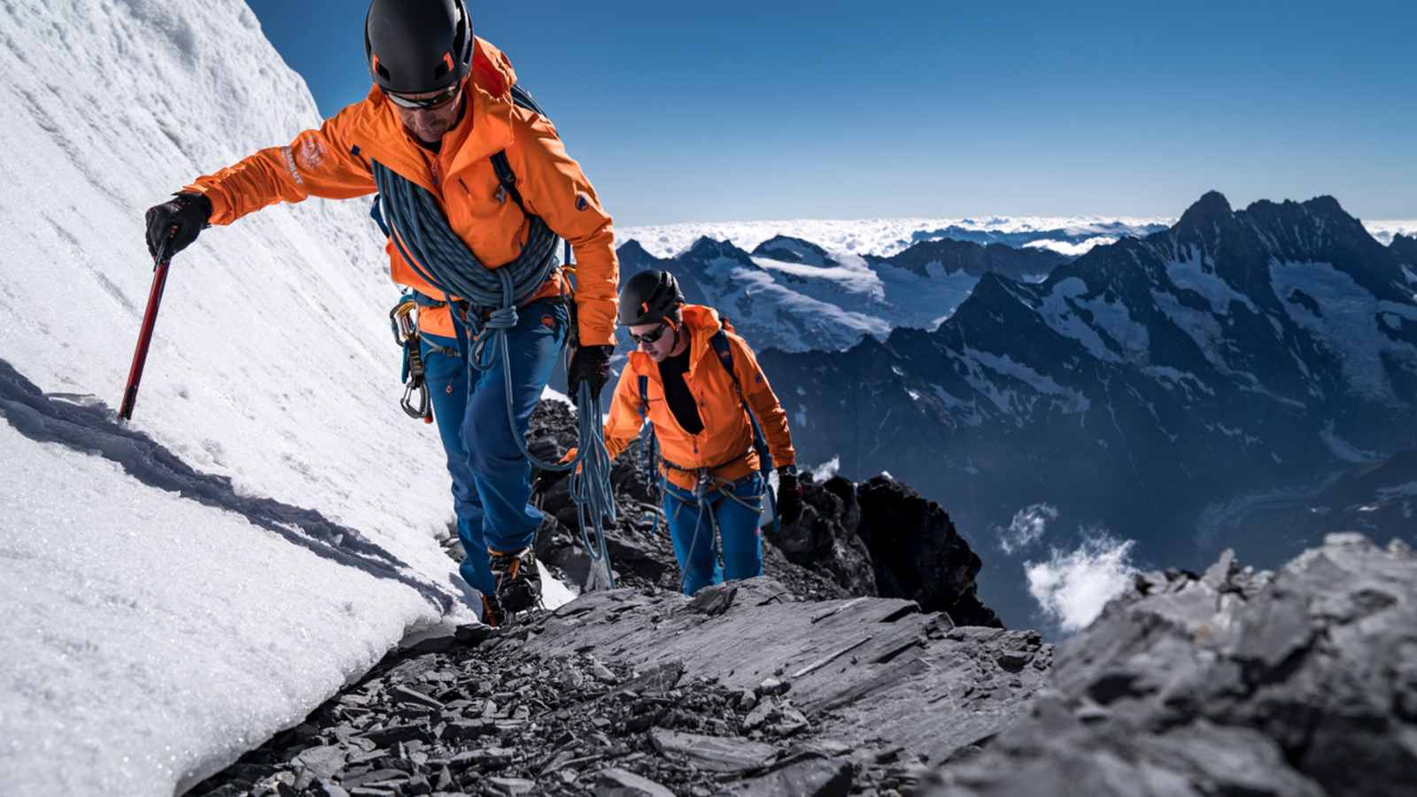 Auf Tour mit den Bergführern der Mammut Alpine School.