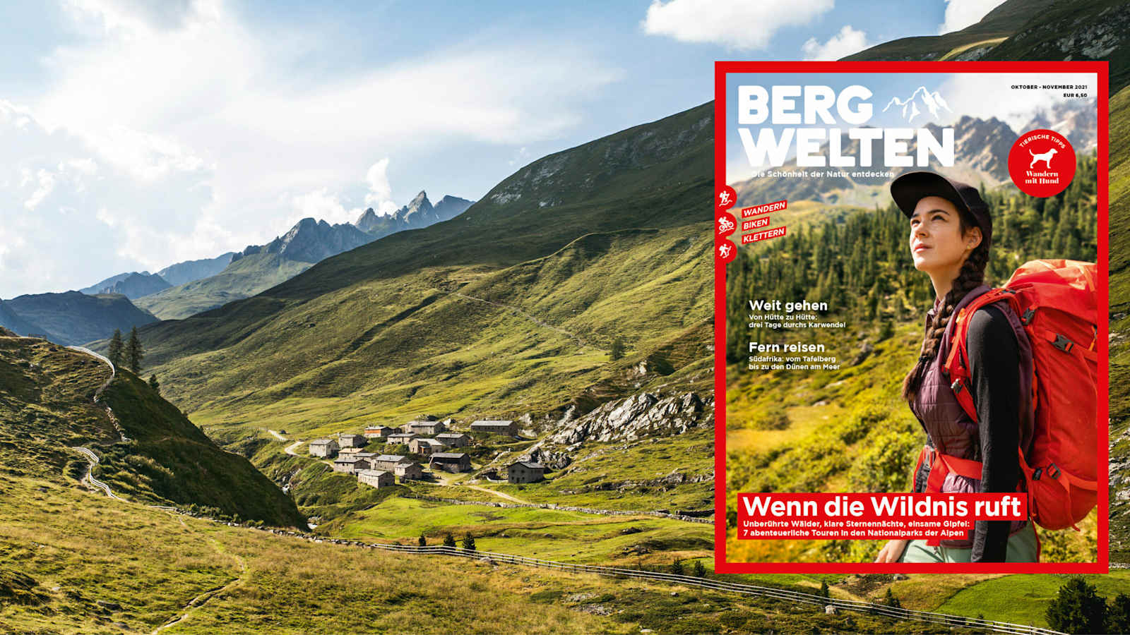 Die aktuelle Bergwelten-Ausgabe (Oktober/November 2021)