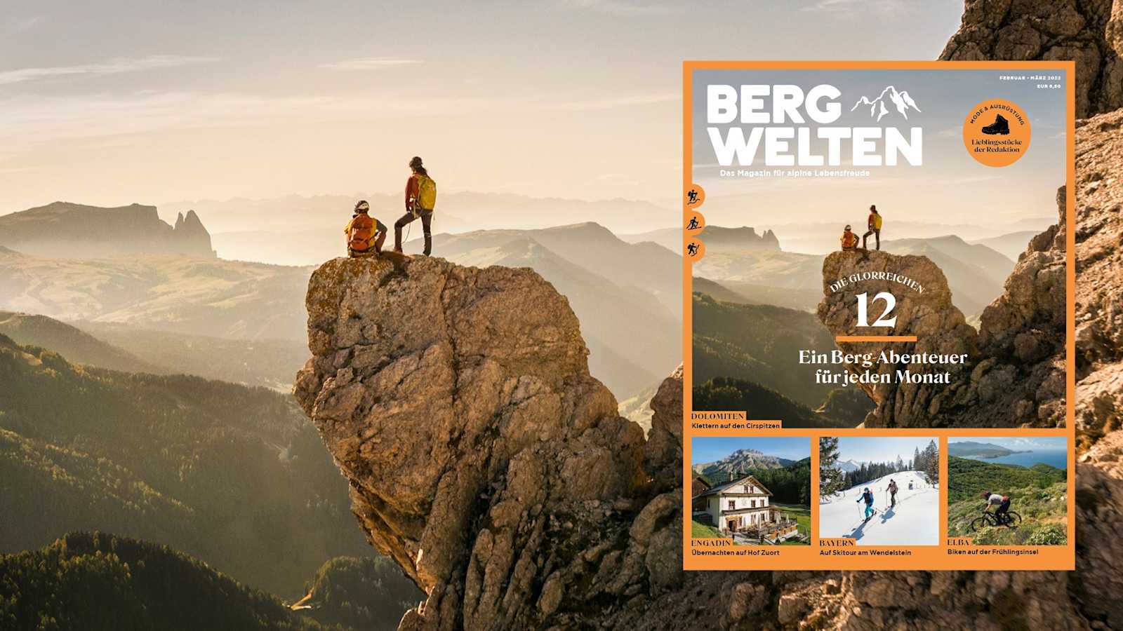 Das Bergwelten Magazin Februar/März 2022