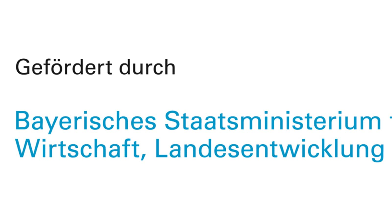 Gefördert durch das Bayerische Staatsministerium für Wirtschaft, Landesentwicklung und Energie.