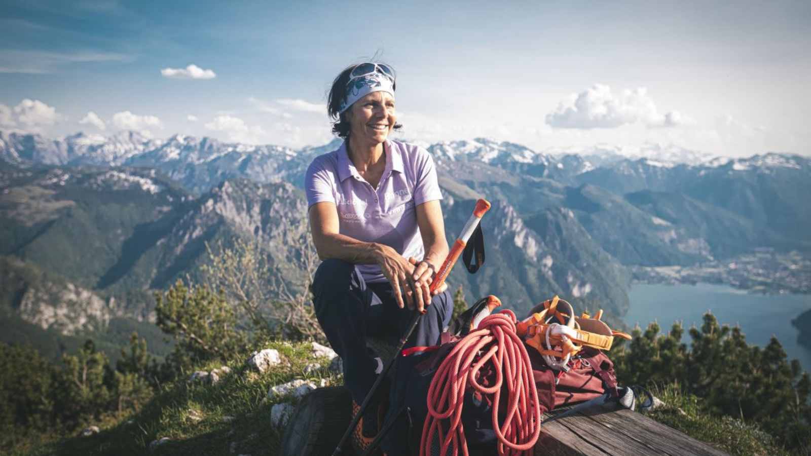 Gerlinde Kaltenbrunner am Traunstein