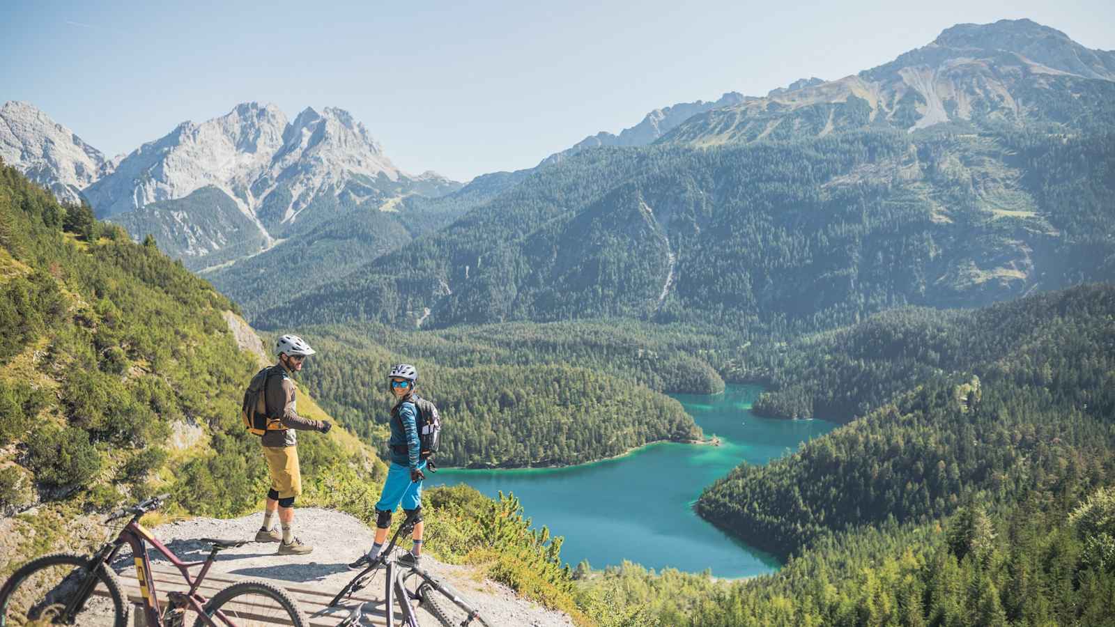 der Singletrail vom Grubigstein zum Blindsee