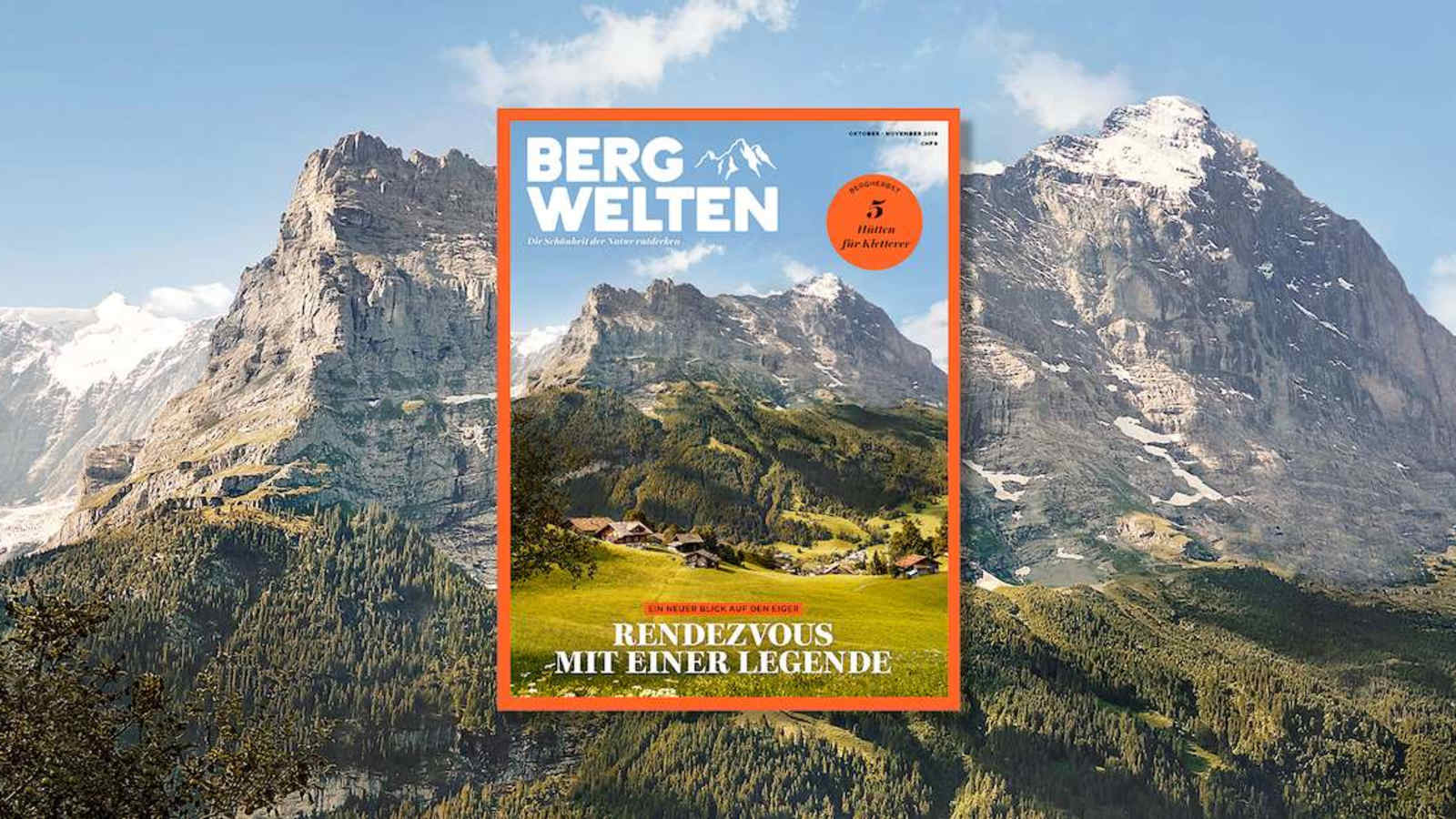 Überall im Zeitschriftenhandel: das aktuelle Magazin Bergwelten (Oktober/November 2018)