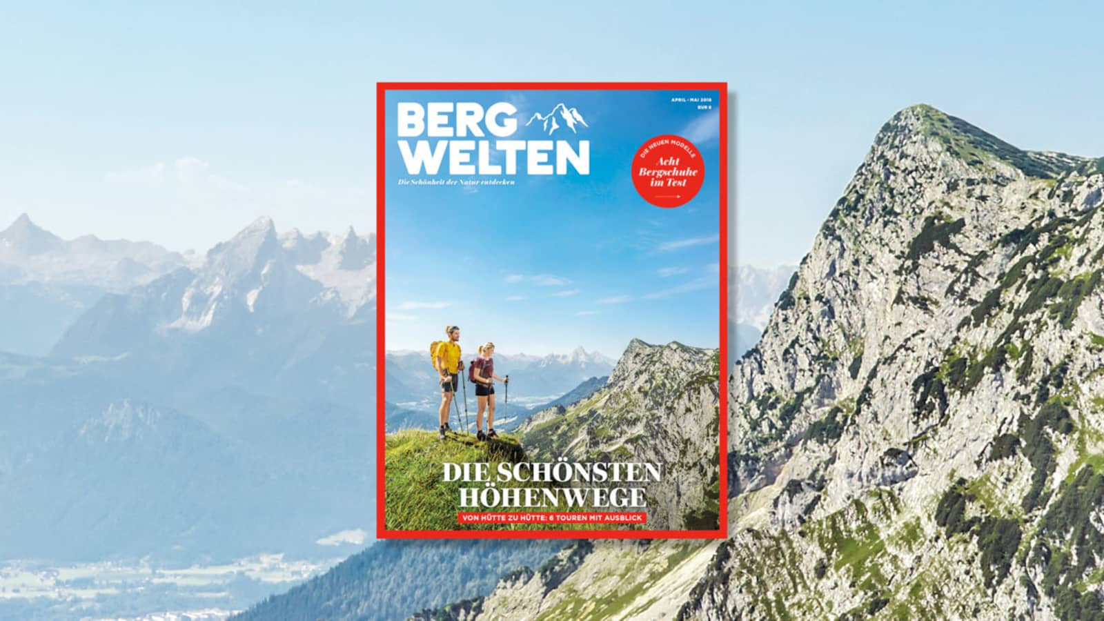 Cover des Bergwelten Magazins (April/Mai 2018)