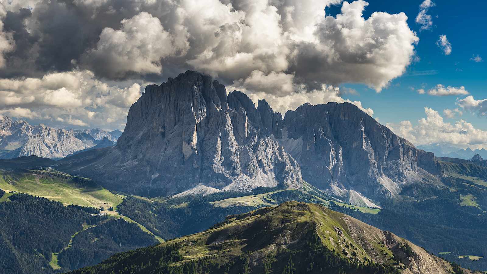 Blick auf den Langkofel