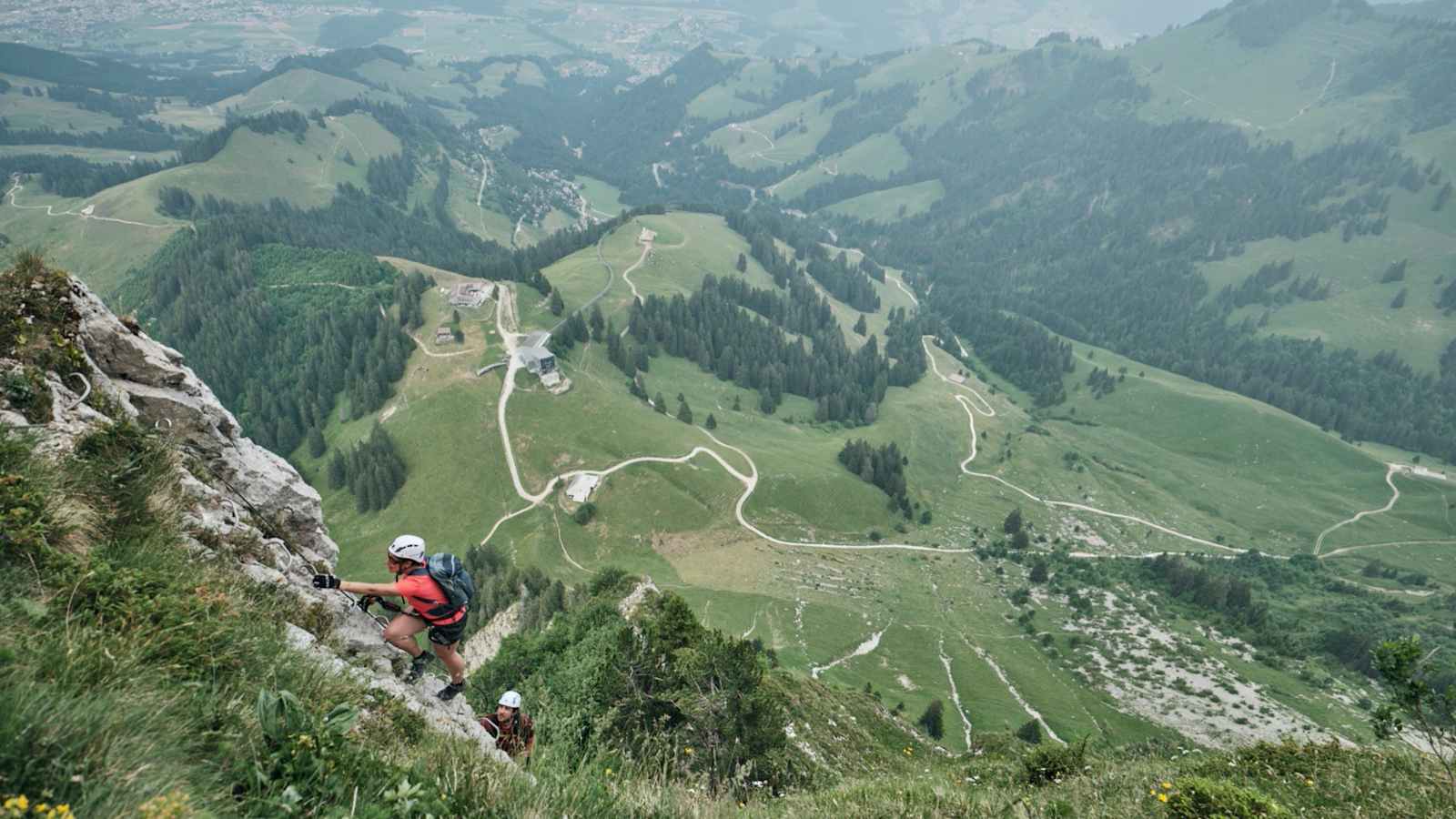 Panoramareich über die Via Ferrata auf den Moléson